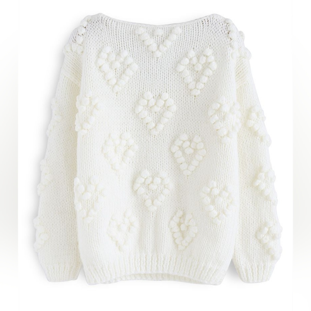 Cute Knit Your Love V-Neck Sweater 🤍 - Picture 9 of 10